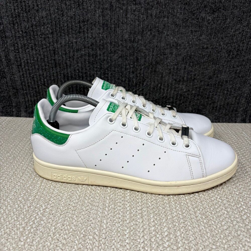 Adidas Stan Smith Swarovski Crystals White Green Shoes Mens 9.5 FX7482